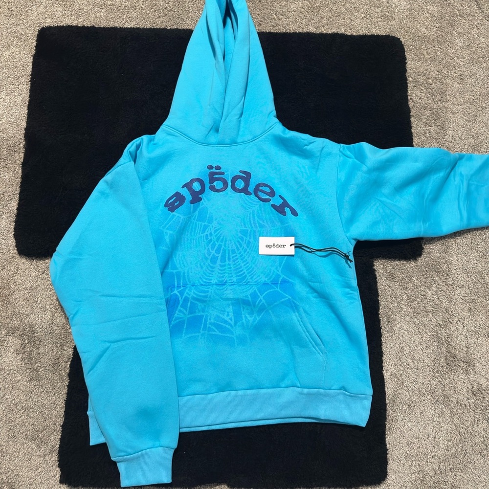 Spider Blue Hoodie 
Size men’s:M 
Brand new with tag
